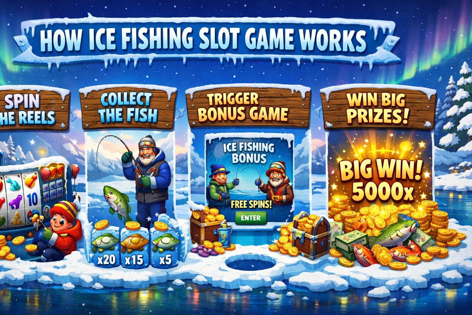 How Ice Fishing works: rules and bet types